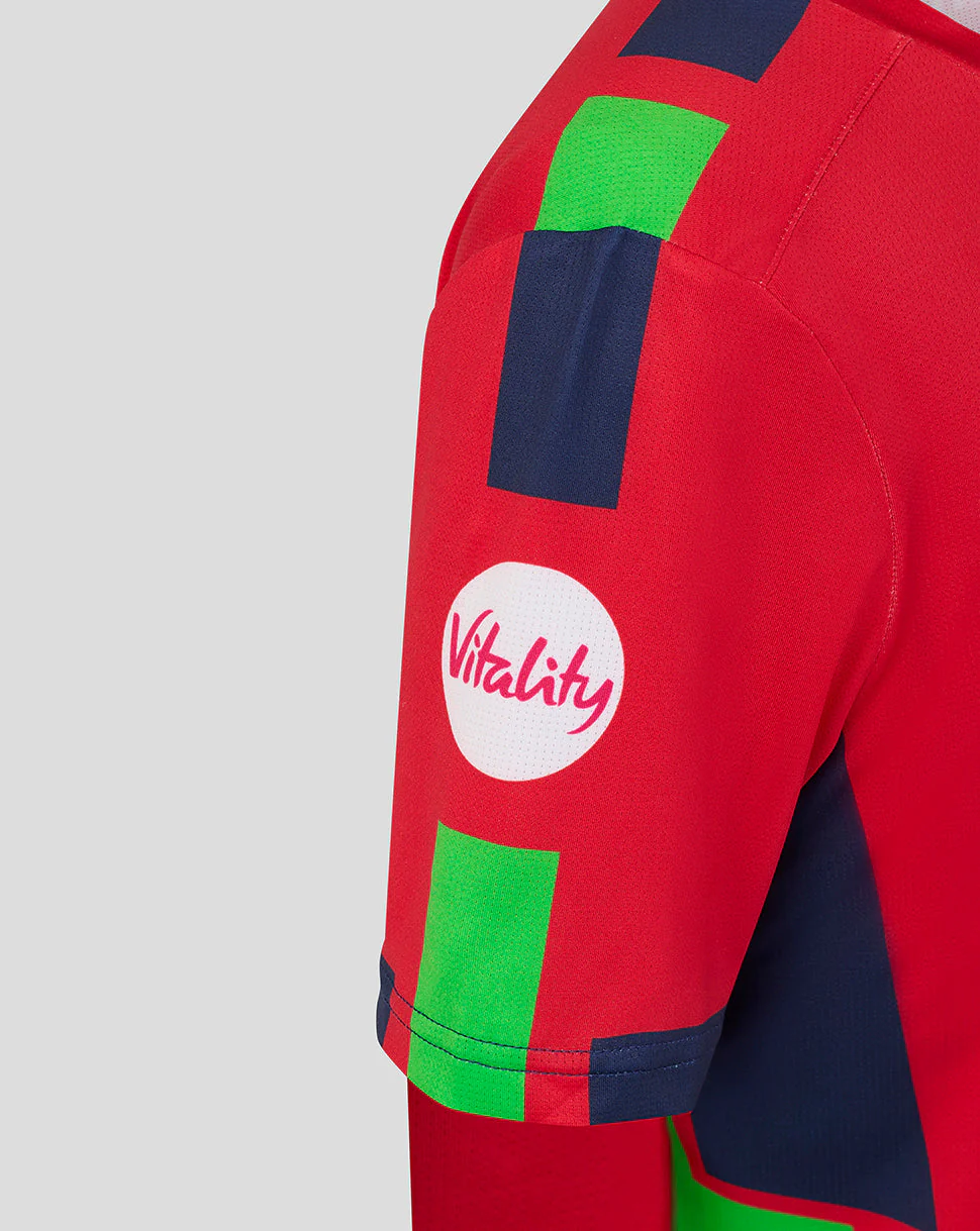 Lancashire Cricket Junior 26/27 T20 Short Sleeve Jersey - Red - Image 3