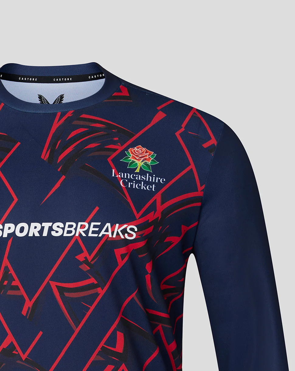 Lancashire Cricket Men's 26/27 Long Sleeve Performance T-Shirt - Peacoat - Image 4