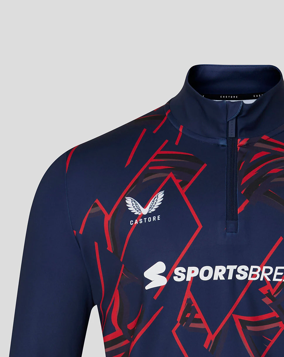 Lancashire Cricket Men's 26/27 Performance Quarter Zip - Peacoat - Image 3