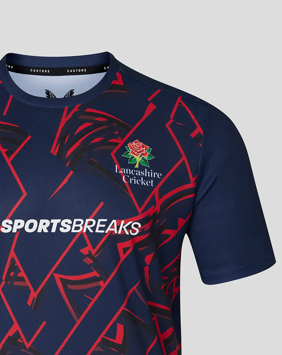Lancashire Cricket Men's 26/27 Short Sleeve Performance T-Shirt - Peacoat - Image 4