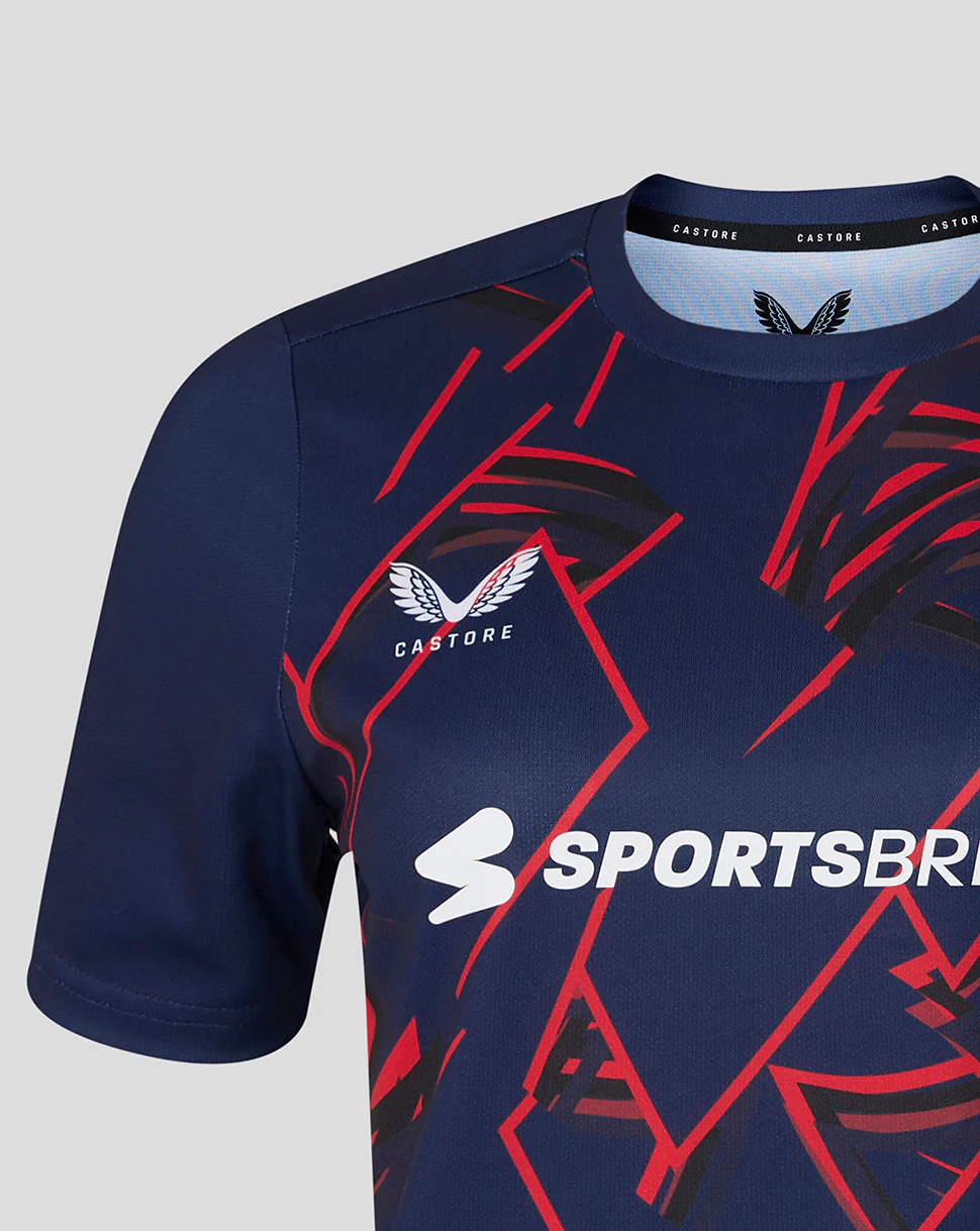 Lancashire Cricket Women's 26/27 Short Sleeve Performance T-Shirt - Peacoat - Image 3