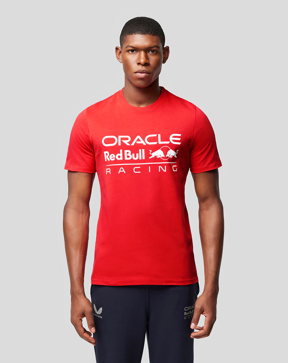 Oracle Red Bull Racing Unisex Large Front Logo T-Shirt - Flame Scarlet