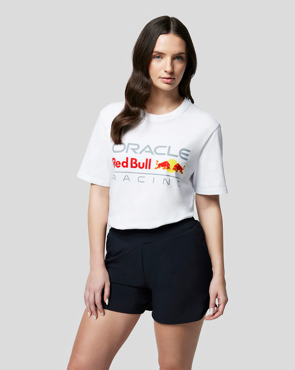 Oracle Red Bull Racing Unisex Large Front Logo T-Shirt - White - Image 2