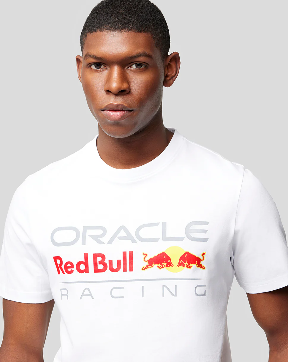 Oracle Red Bull Racing Unisex Large Front Logo T-Shirt - White - Image 5