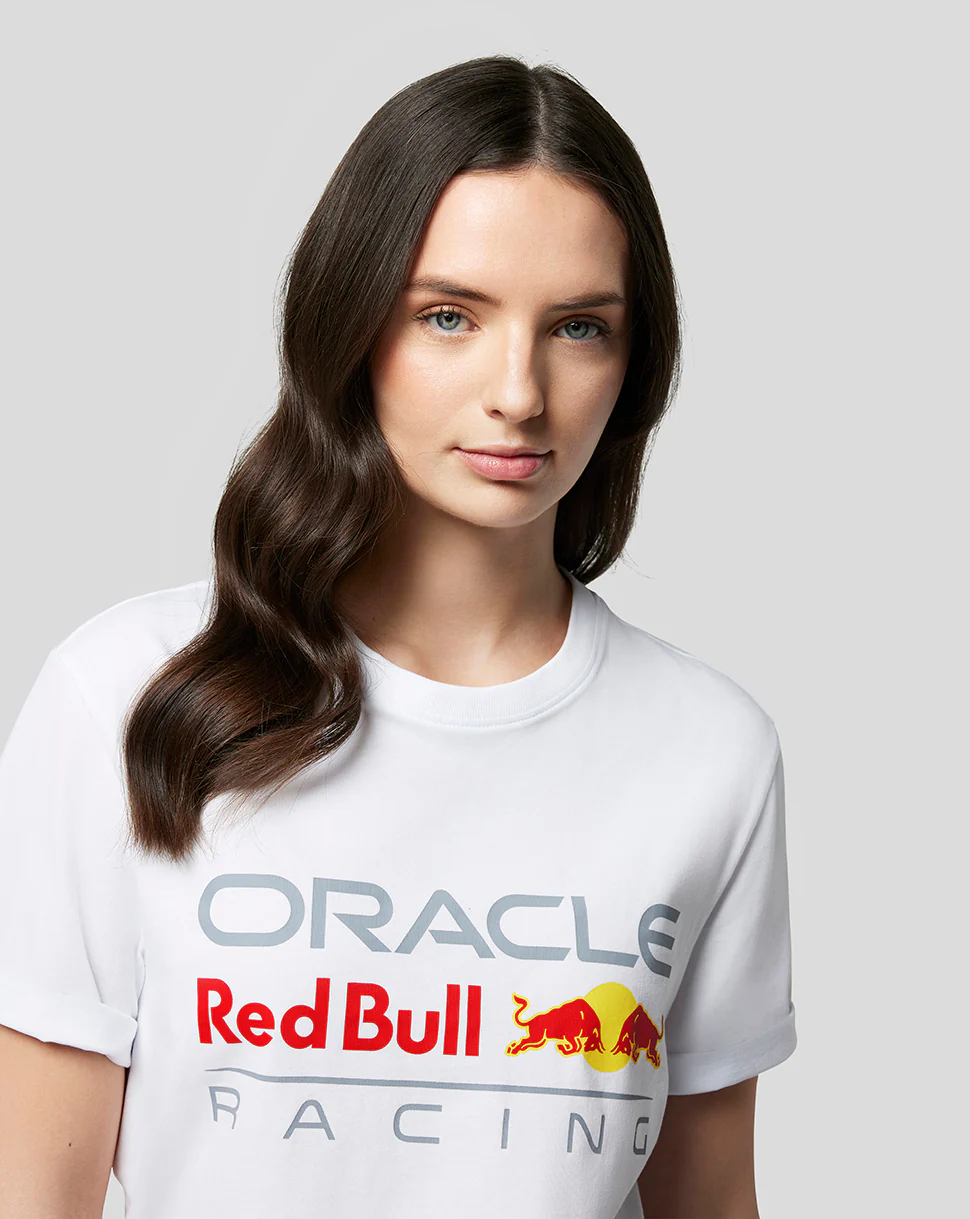 Oracle Red Bull Racing Unisex Large Front Logo T-Shirt - White - Image 6