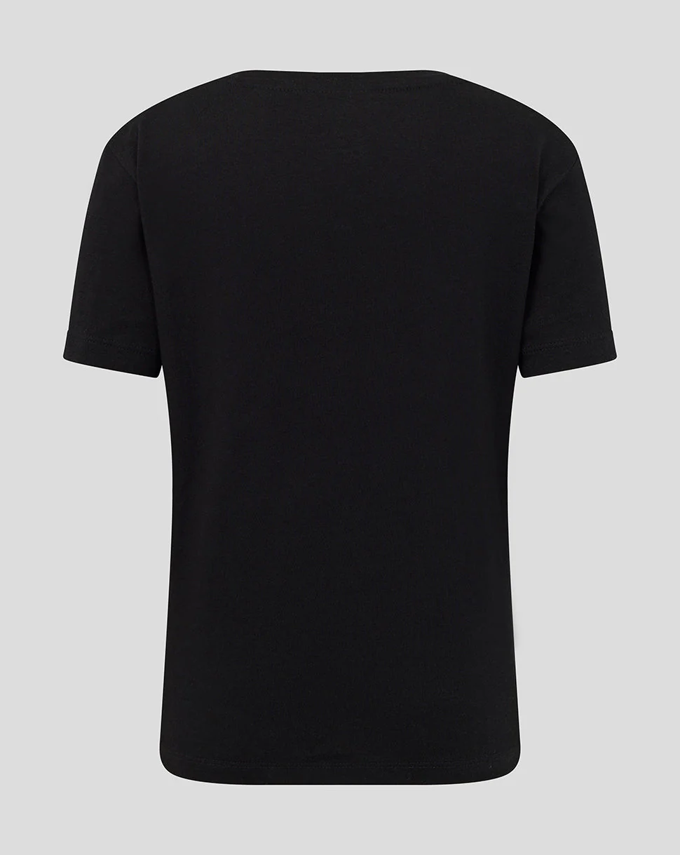 Leicester Tigers Junior 25/26 Varsity 1880 Short Sleeve T-Shirt - Black - Image 2