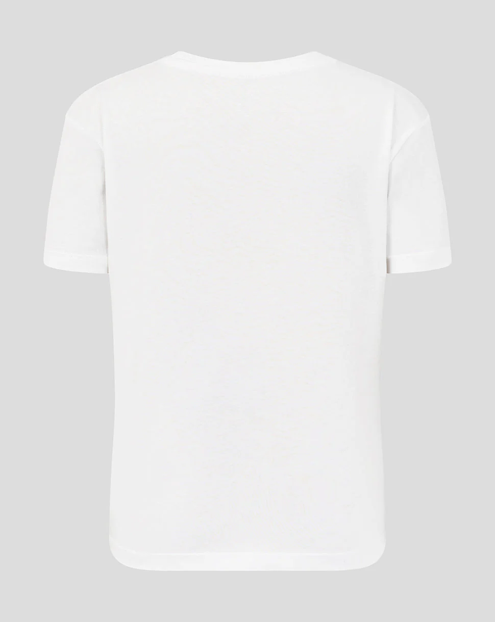 Leicester Tigers Junior 25/26 Varsity Short Sleeve T-Shirt - White - Image 2