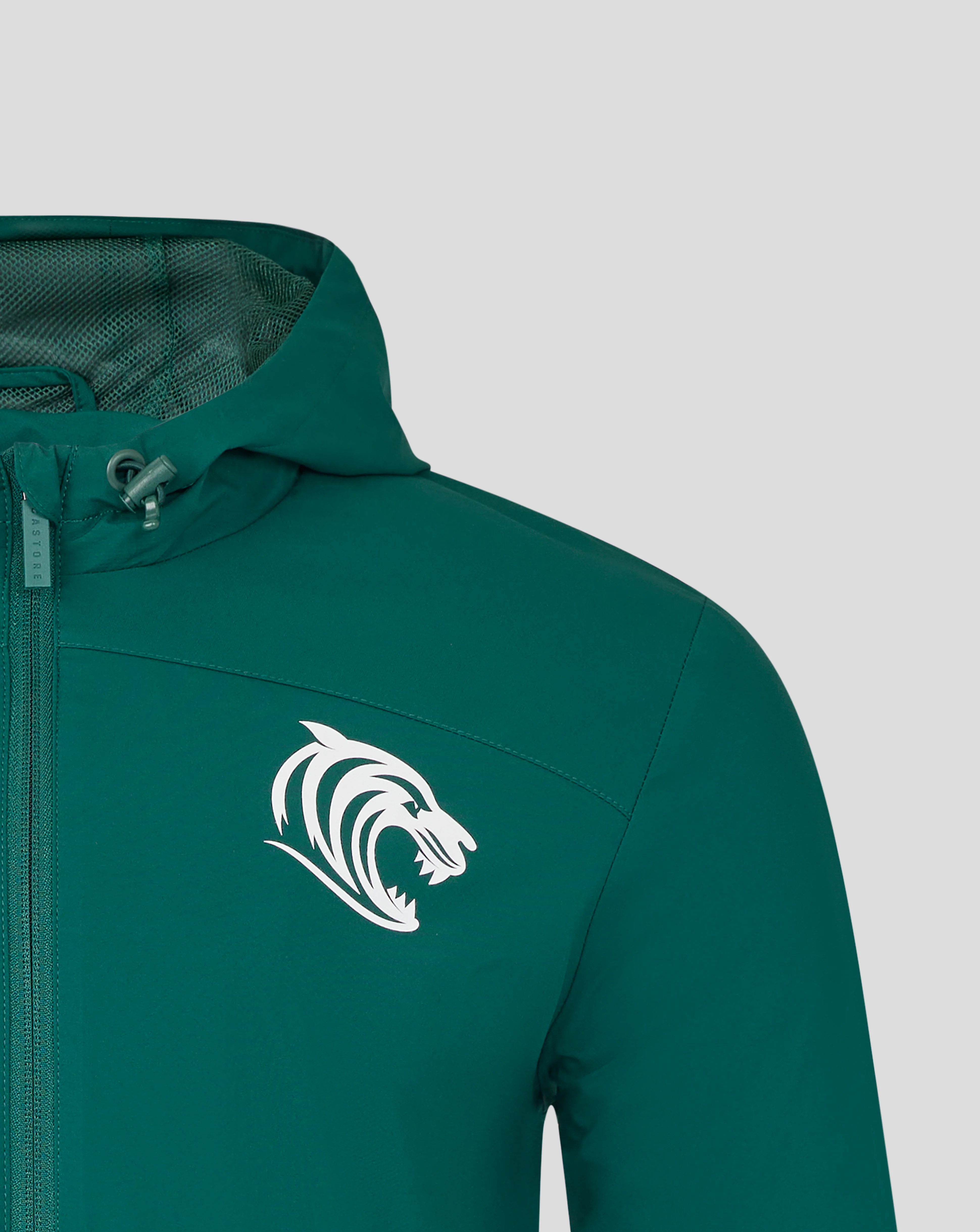 Leicester Tigers Men's 25/26 Training Rain Jacket - Botanical Garden - Image 4