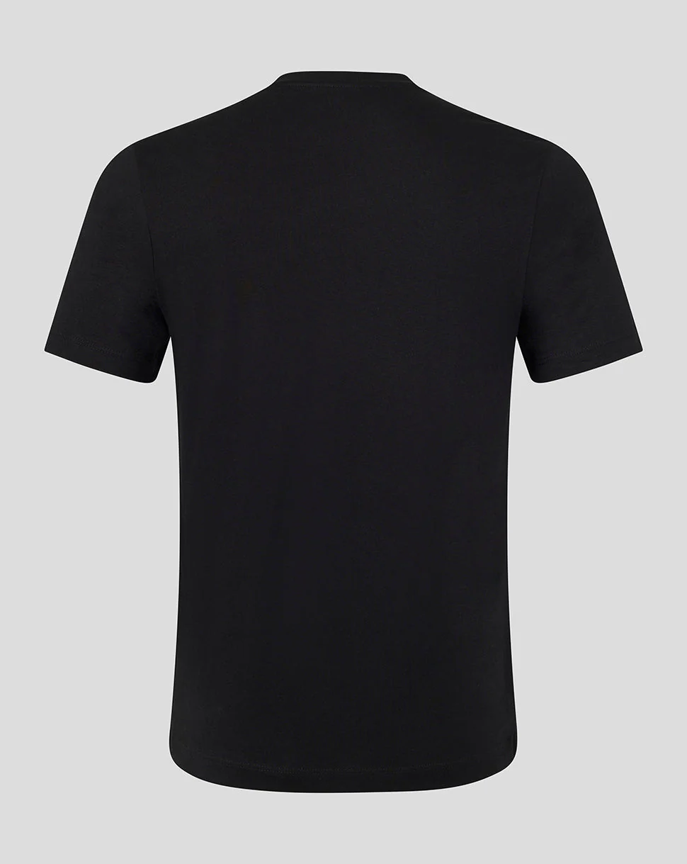 Leicester Tigers Unisex 25/26 Varsity 1880 Short Sleeve T-Shirt - Black - Image 2