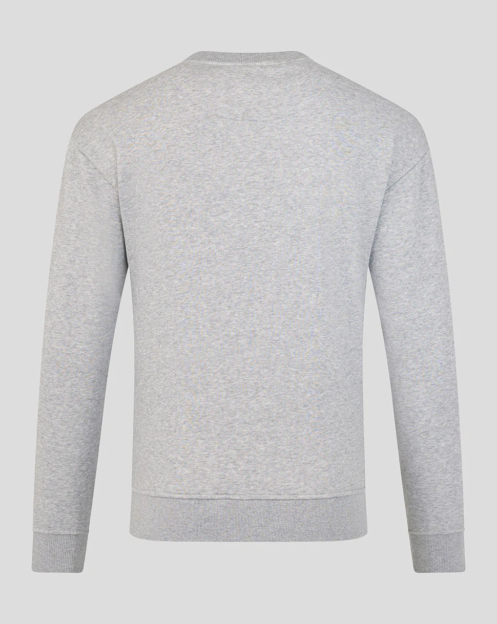 Leicester Tigers Unisex 25/26 Varsity Crew Sweatshirt - Grey - Image 2