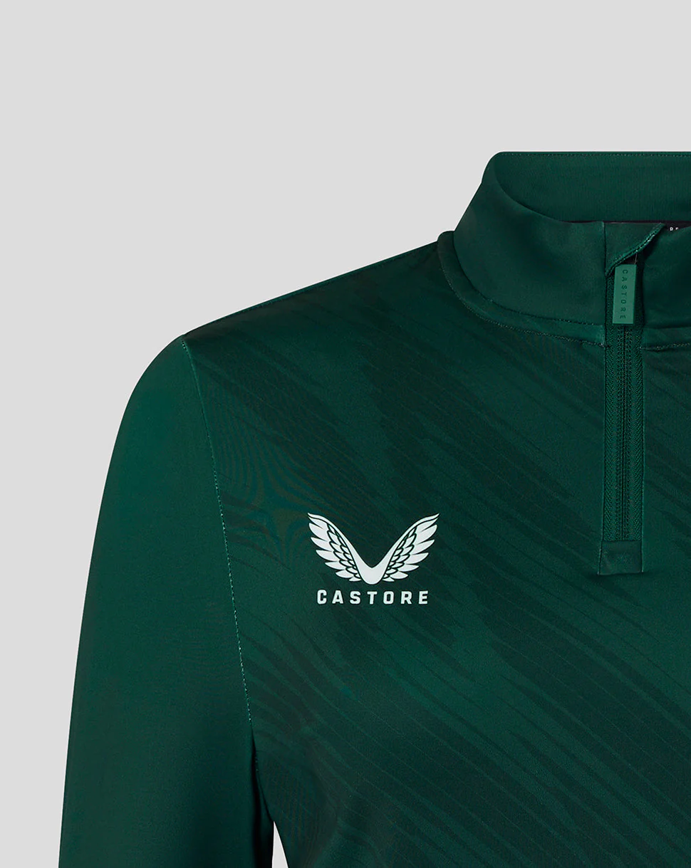 Leicester Tigers Women's 25/26 Training Quarter Zip - Dark Green - Image 3