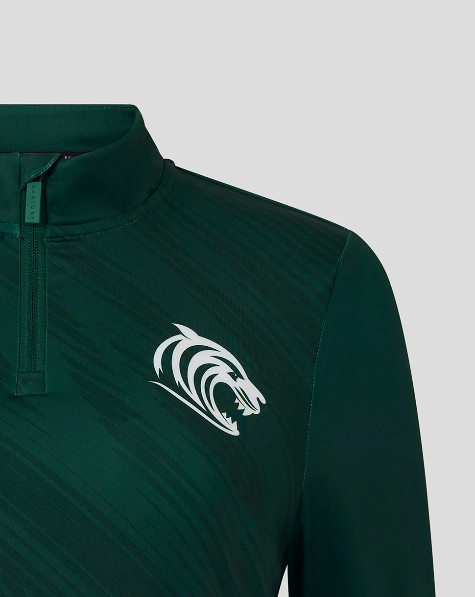 Leicester Tigers Women's 25/26 Training Quarter Zip - Dark Green - Image 4