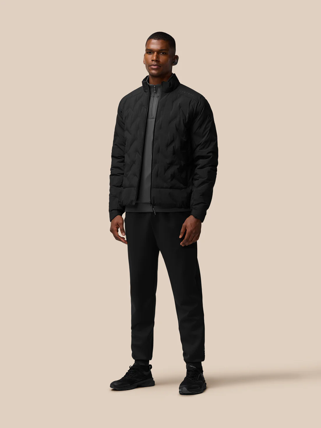 Padded Jacket - Black - Image 4