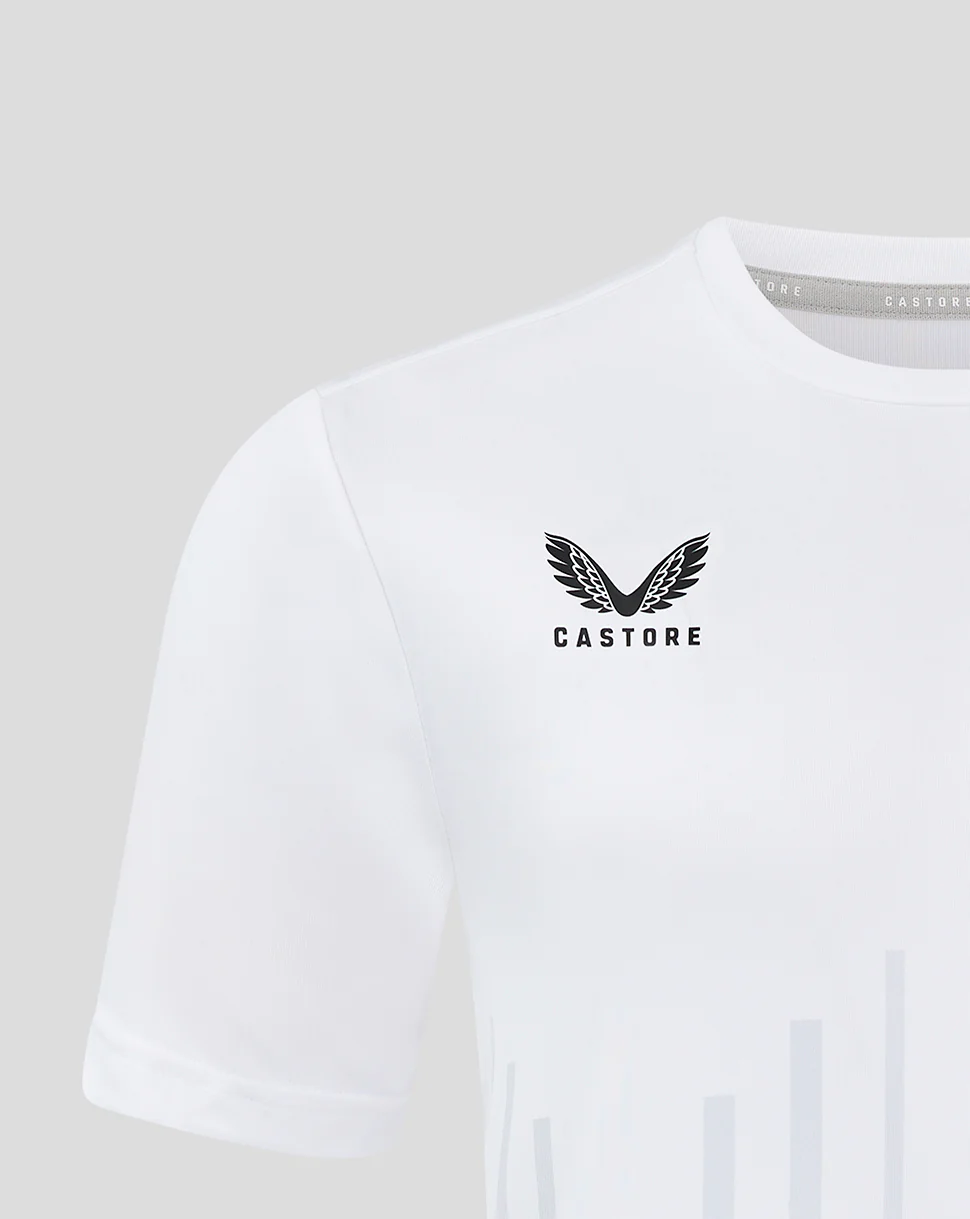 Linear Printed ss Training Tee - White/ Arctic Ice - Image 2