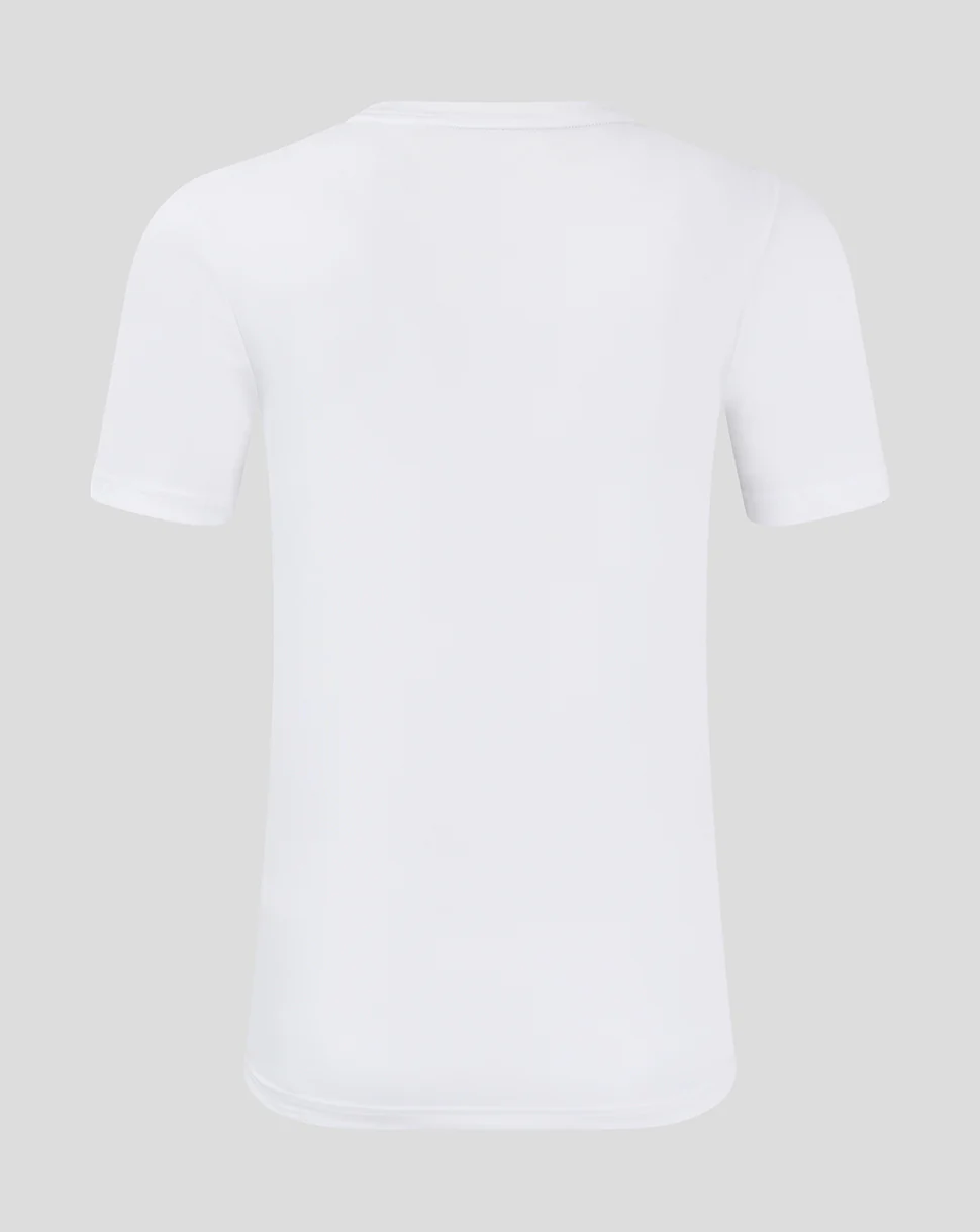 Linear Printed ss Training Tee - White/ Arctic Ice - Image 4