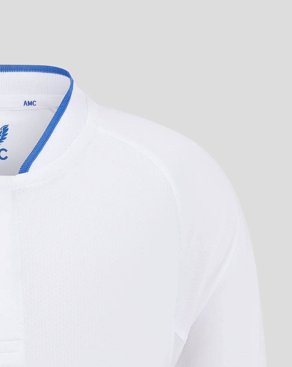 Long Sleeve Polo - White/Blue - Image 3
