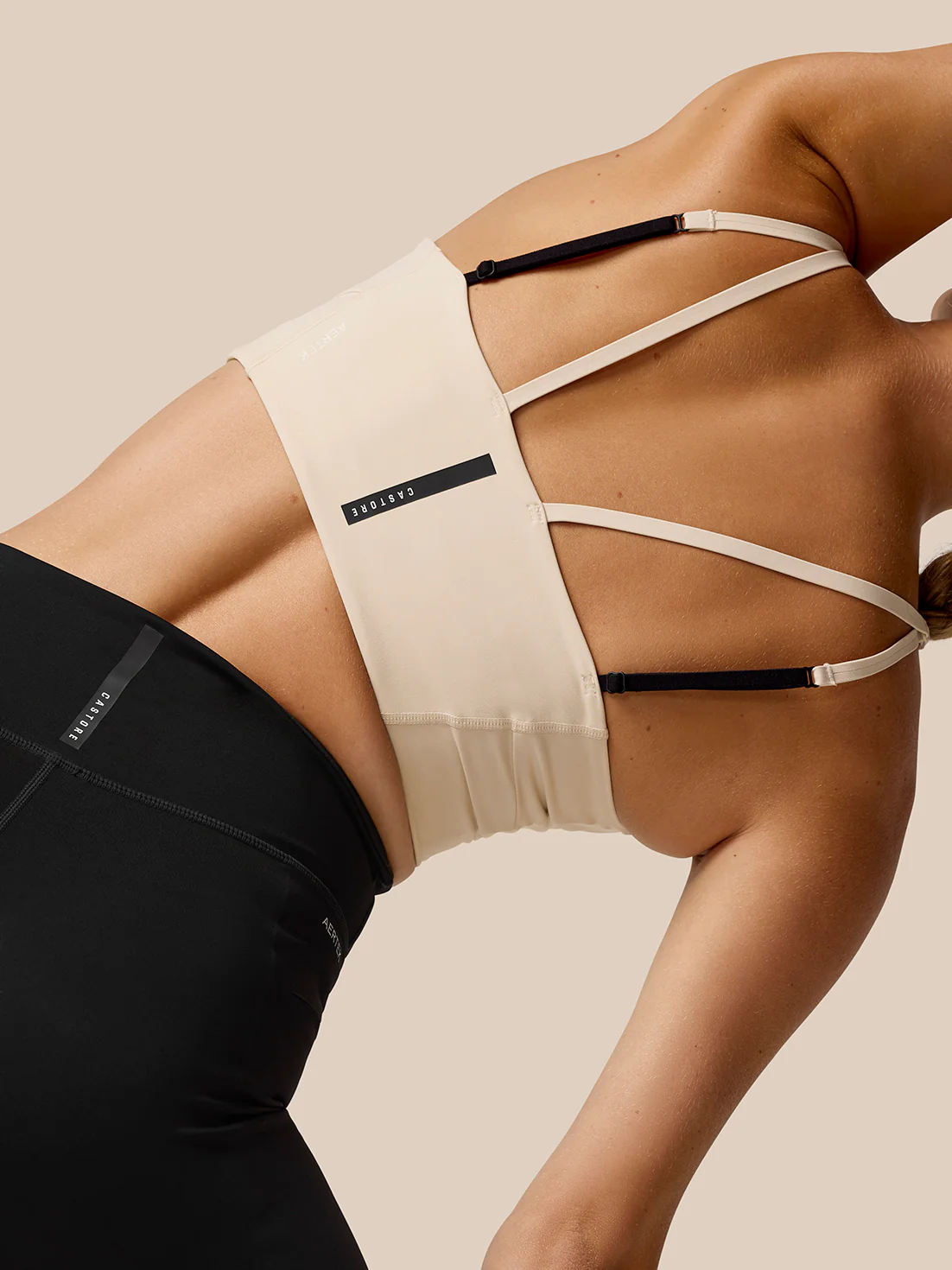 Flow Training Sports Bra - Beige - Image 4
