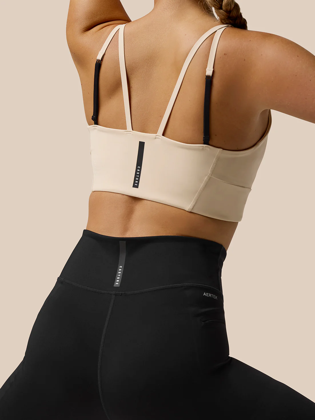 Flow Training Sports Bra - Beige - Image 5