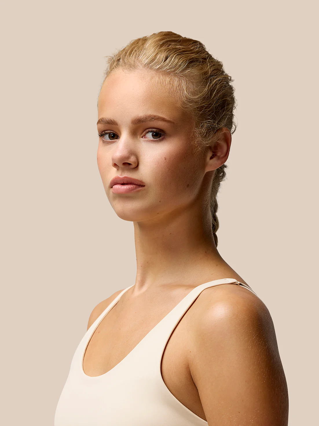 Flow Training Sports Bra - Beige - Image 6