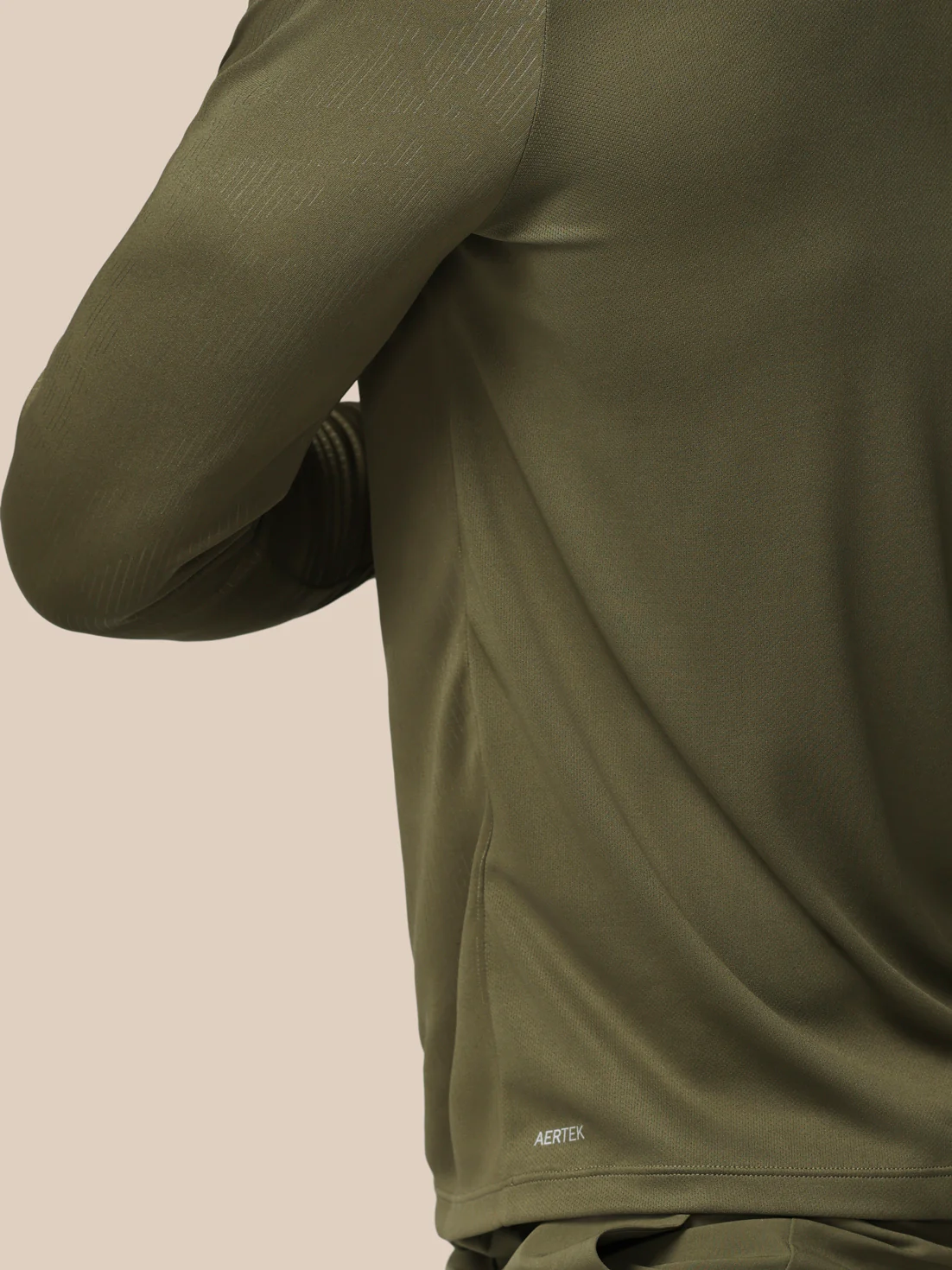 Men’s Adapt All-Over Print Quarter Zip Long Sleeve Top - Green - Image 6