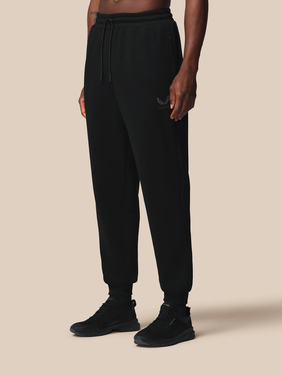 Men’s Adapt Cotton Fleece Joggers - Black - Image 2