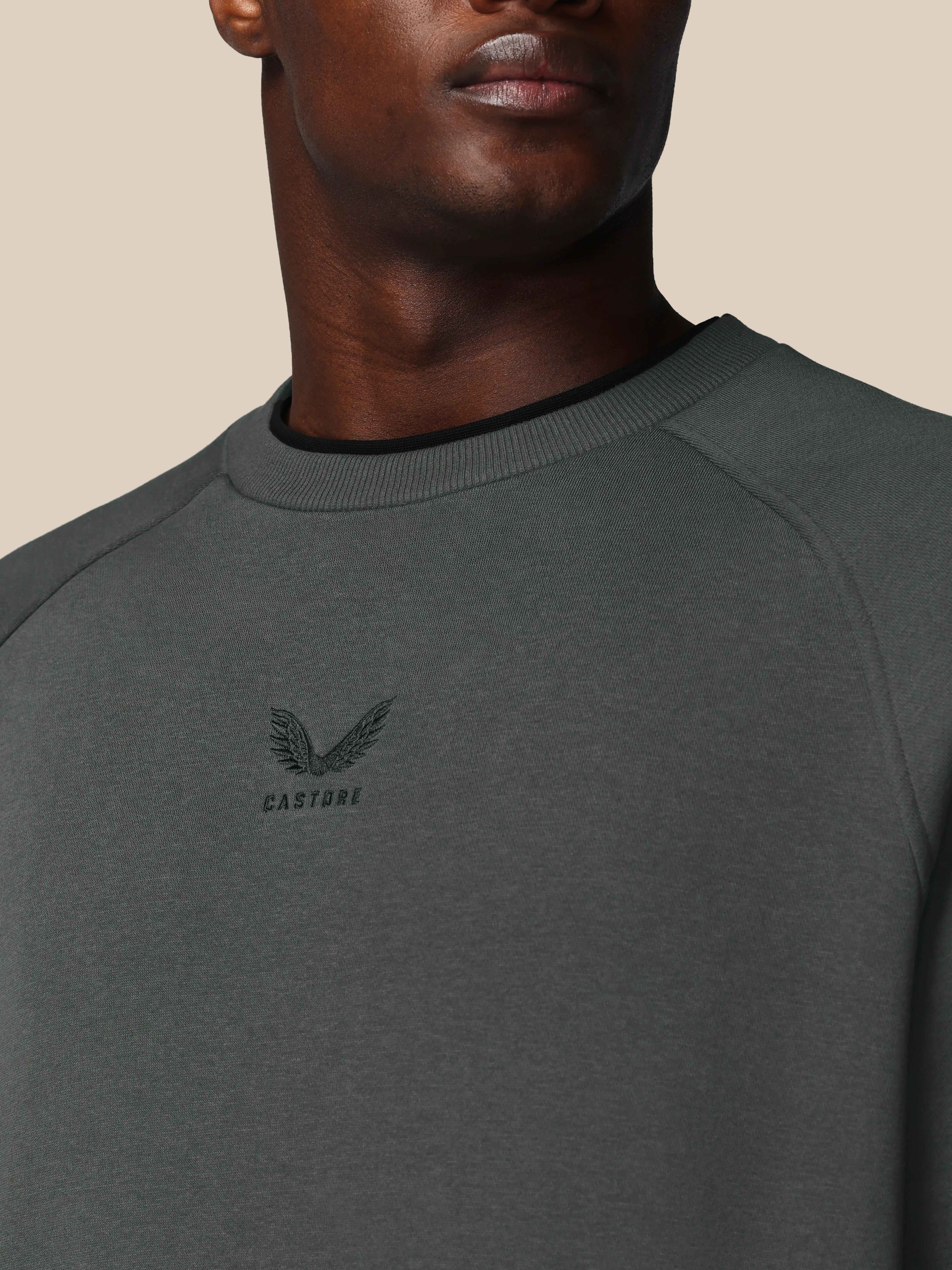 Men’s Adapt Cotton Fleece Long Sleeve Sweatshirt - Gunmetal - Image 5