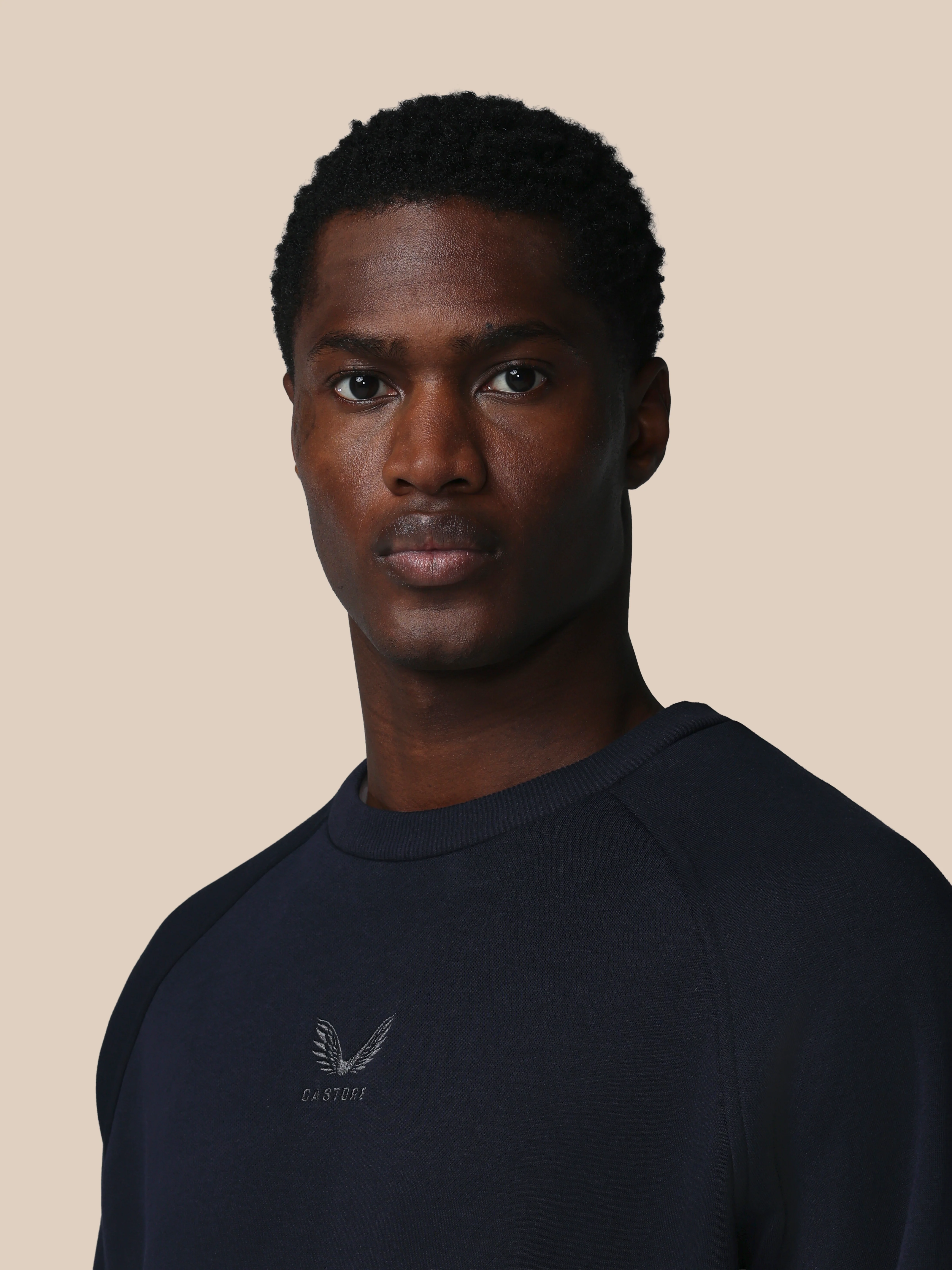 Men’s Adapt Cotton Fleece Long Sleeve Sweatshirt - Navy - Image 3