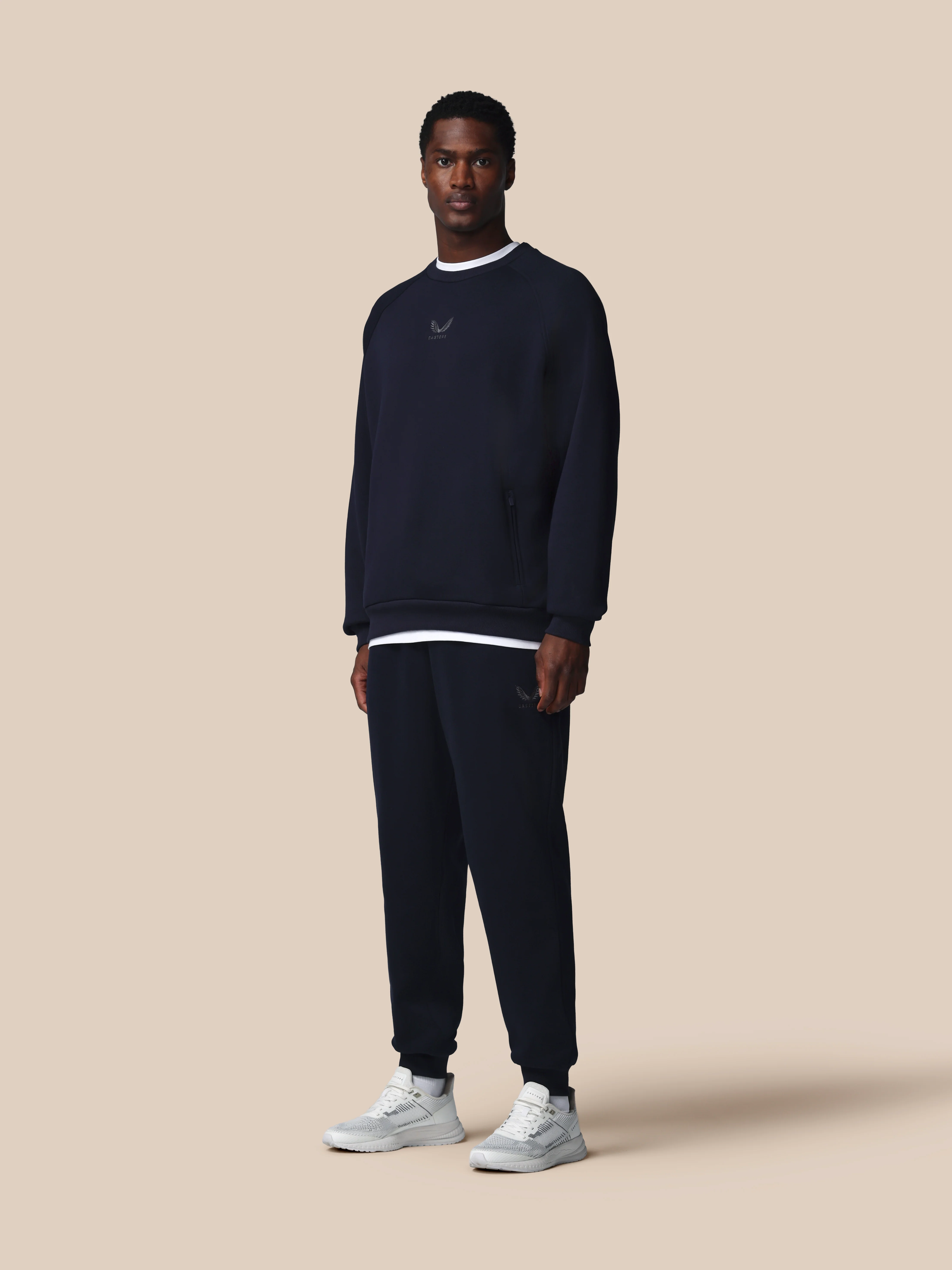 Men’s Adapt Cotton Fleece Long Sleeve Sweatshirt - Navy - Image 4