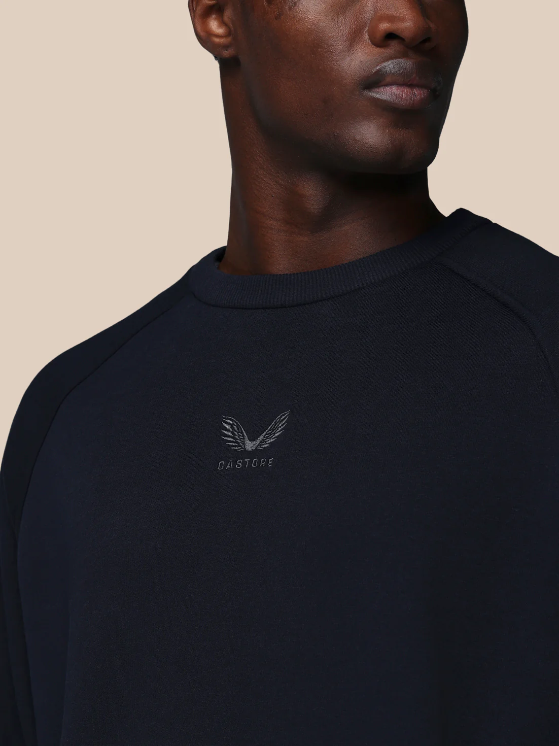 Men’s Adapt Cotton Fleece Long Sleeve Sweatshirt - Navy - Image 5
