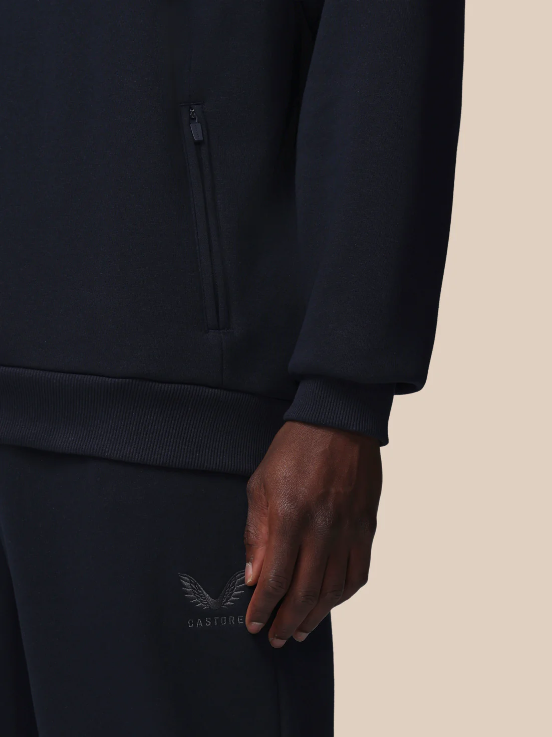 Men’s Adapt Cotton Fleece Long Sleeve Sweatshirt - Navy - Image 7