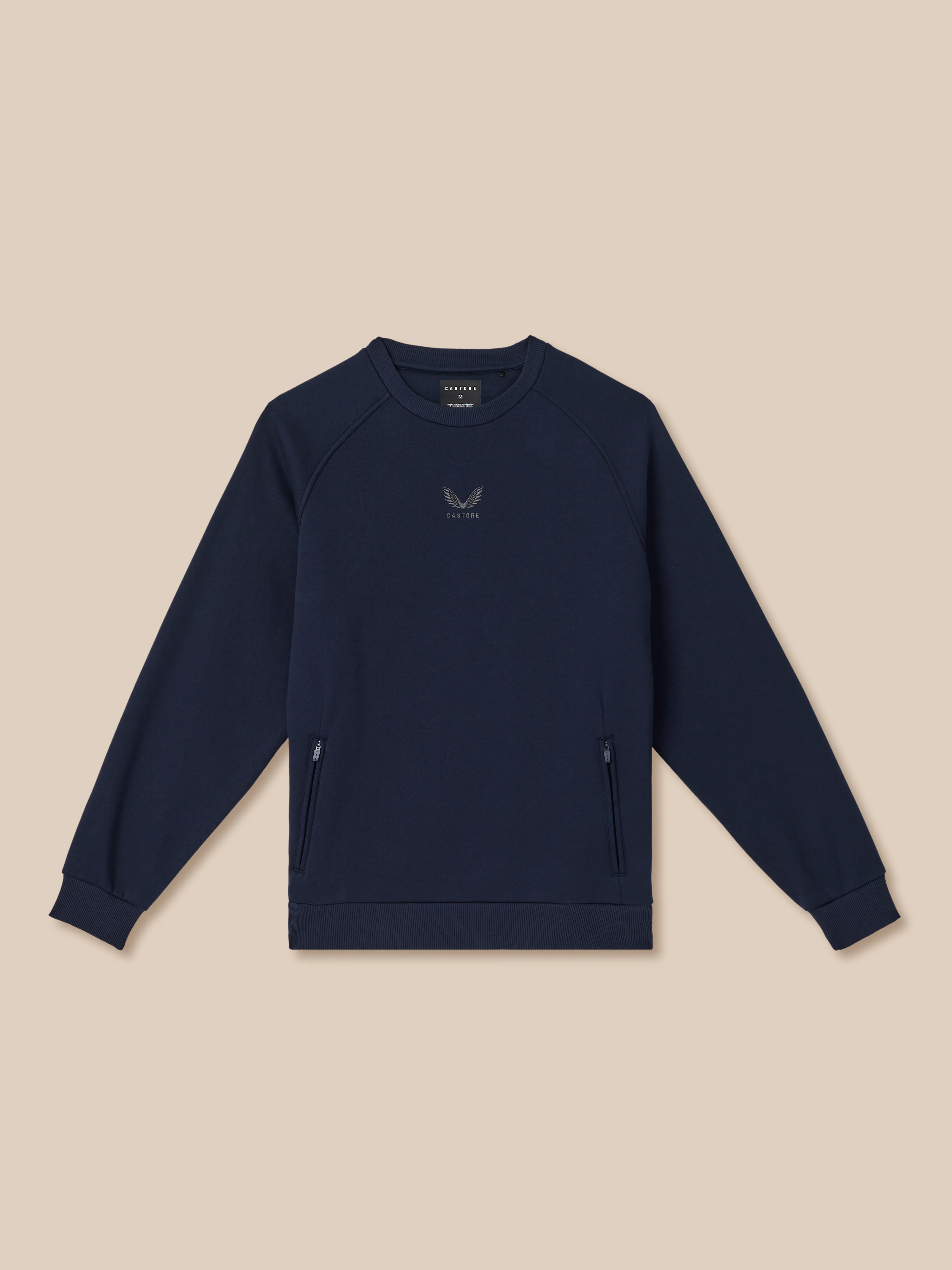Men’s Adapt Cotton Fleece Long Sleeve Sweatshirt - Navy - Image 9