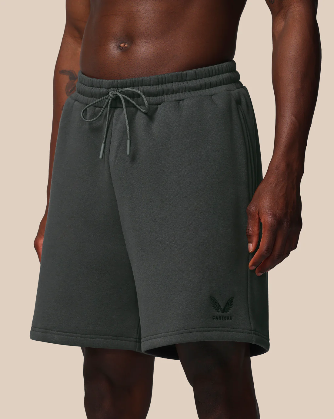 Men’s Adapt Cotton Fleece Shorts - Gunmetal - Image 2