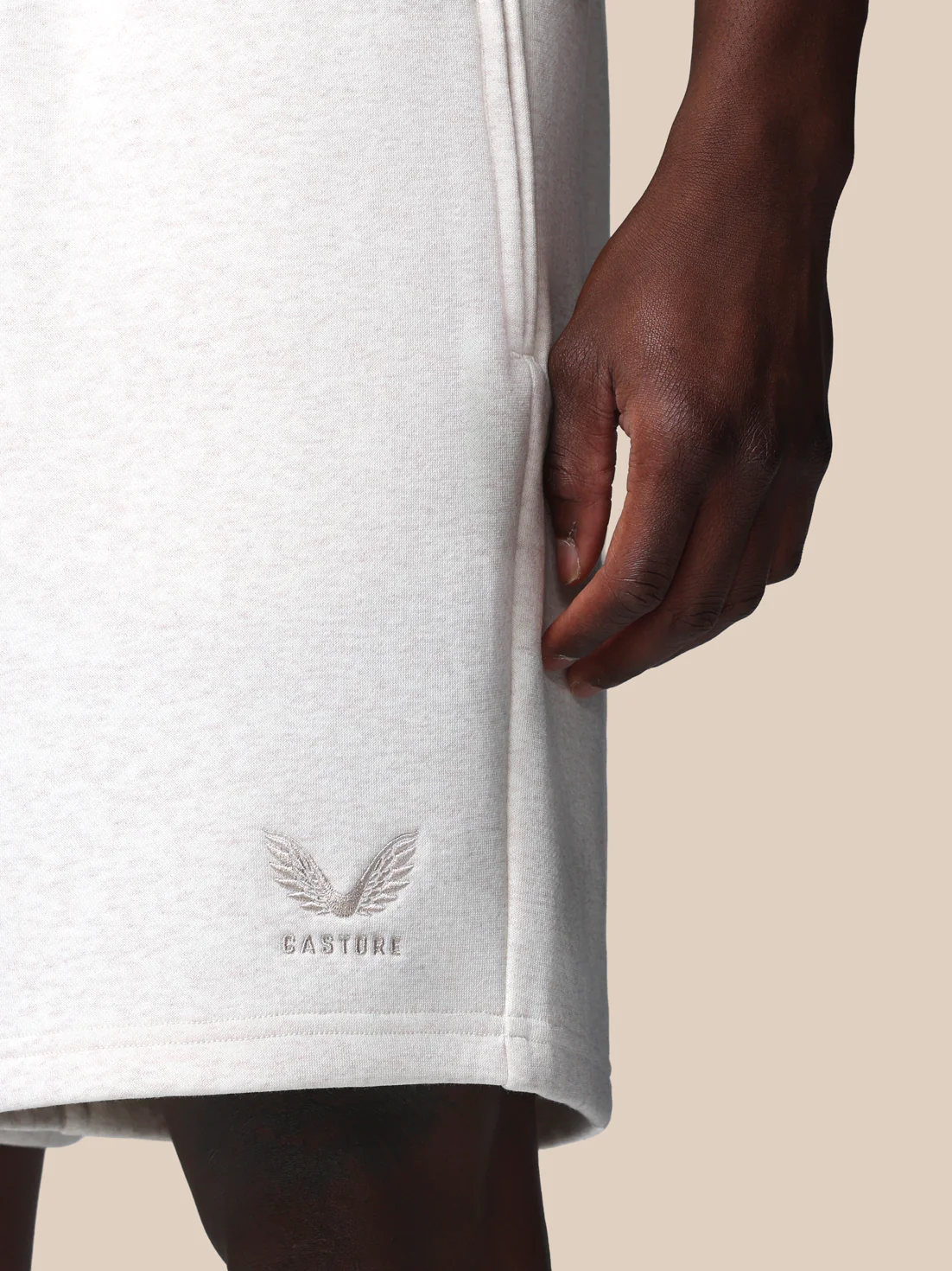 Men’s Adapt Cotton Fleece Shorts - Cream - Image 5