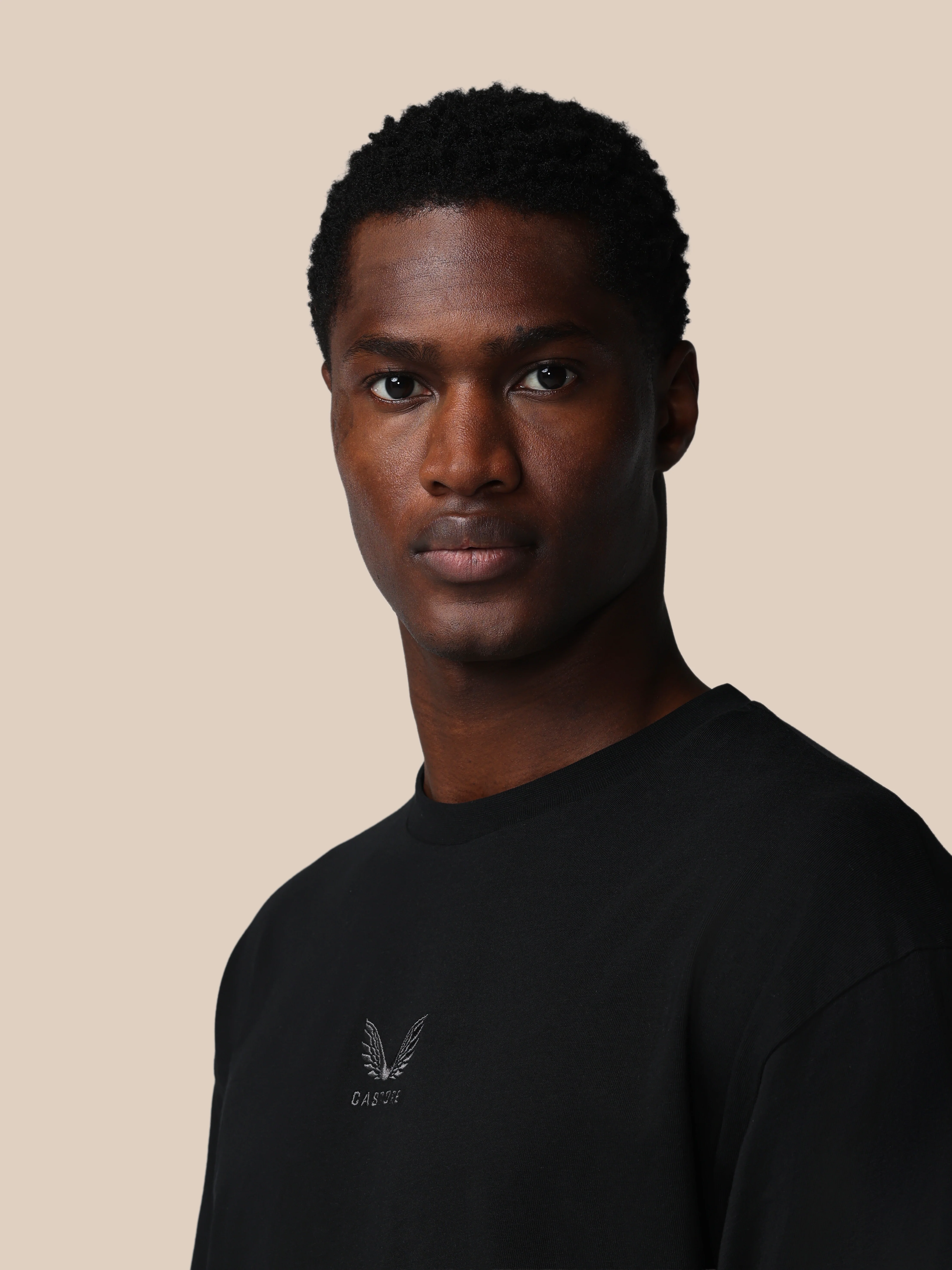 Men’s Adapt Cotton Short Sleeve Loose Fit T-Shirt - Black - Image 4