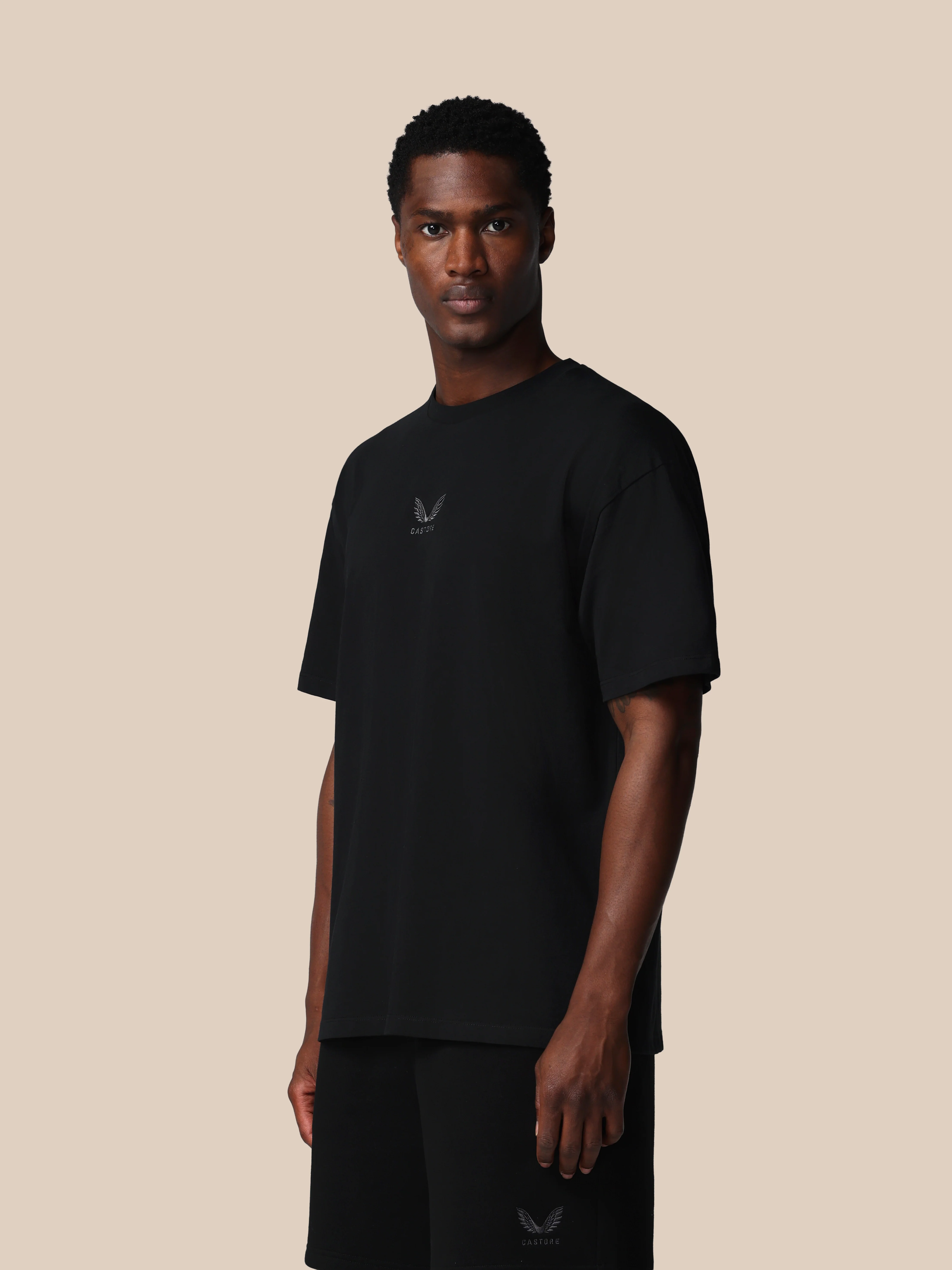 Men’s Adapt Cotton Short Sleeve Loose Fit T-Shirt - Black - Image 5