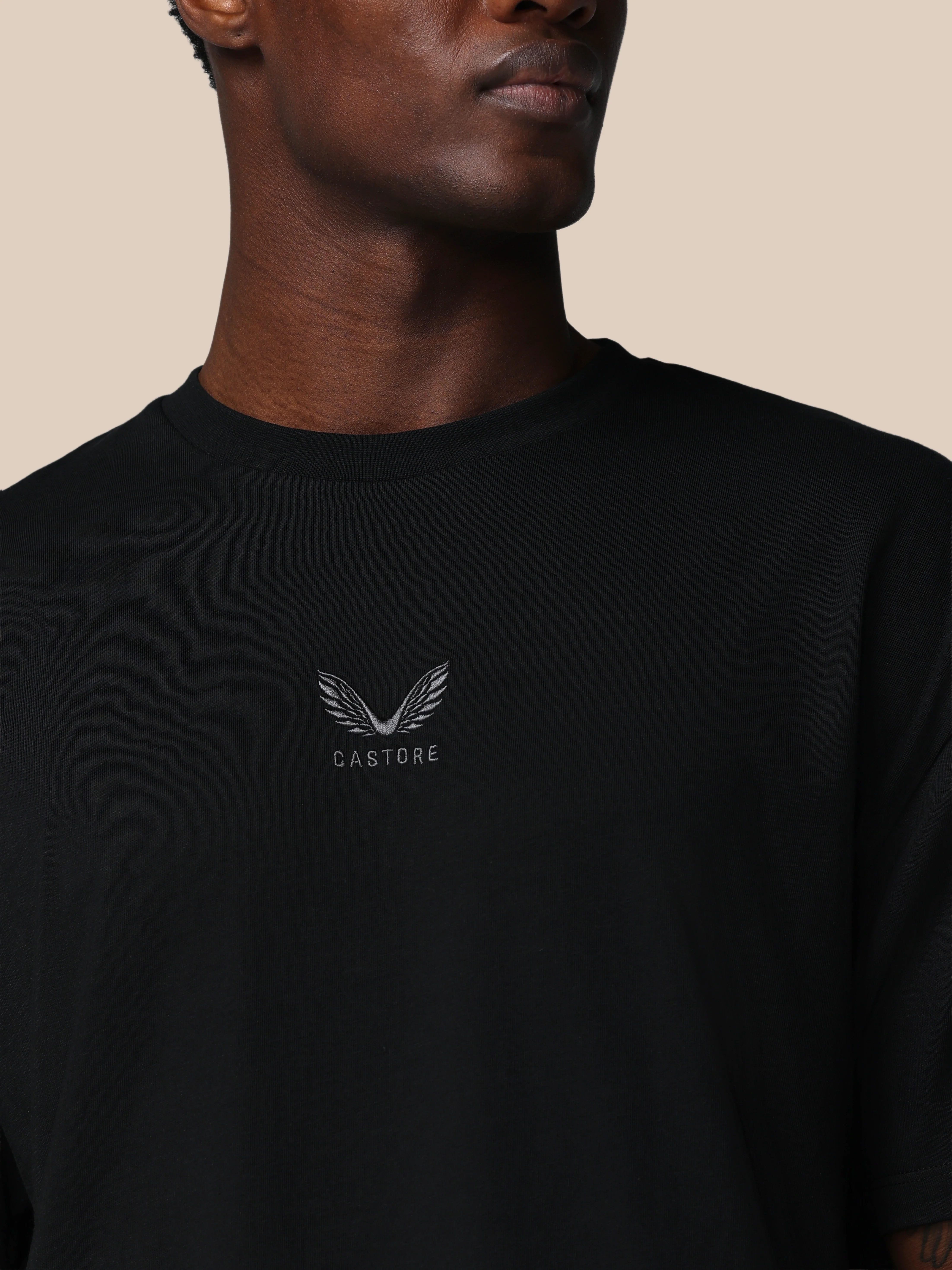 Men’s Adapt Cotton Short Sleeve Loose Fit T-Shirt - Black - Image 7