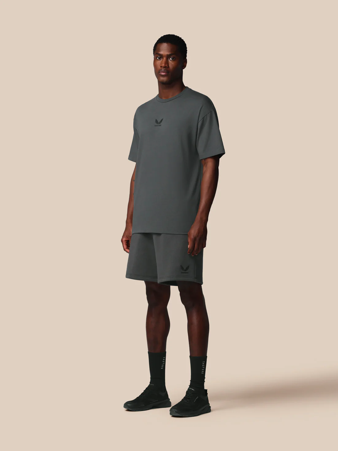 Men’s Adapt Cotton Short Sleeve Loose Fit T-Shirt - Gunmetal - Image 3
