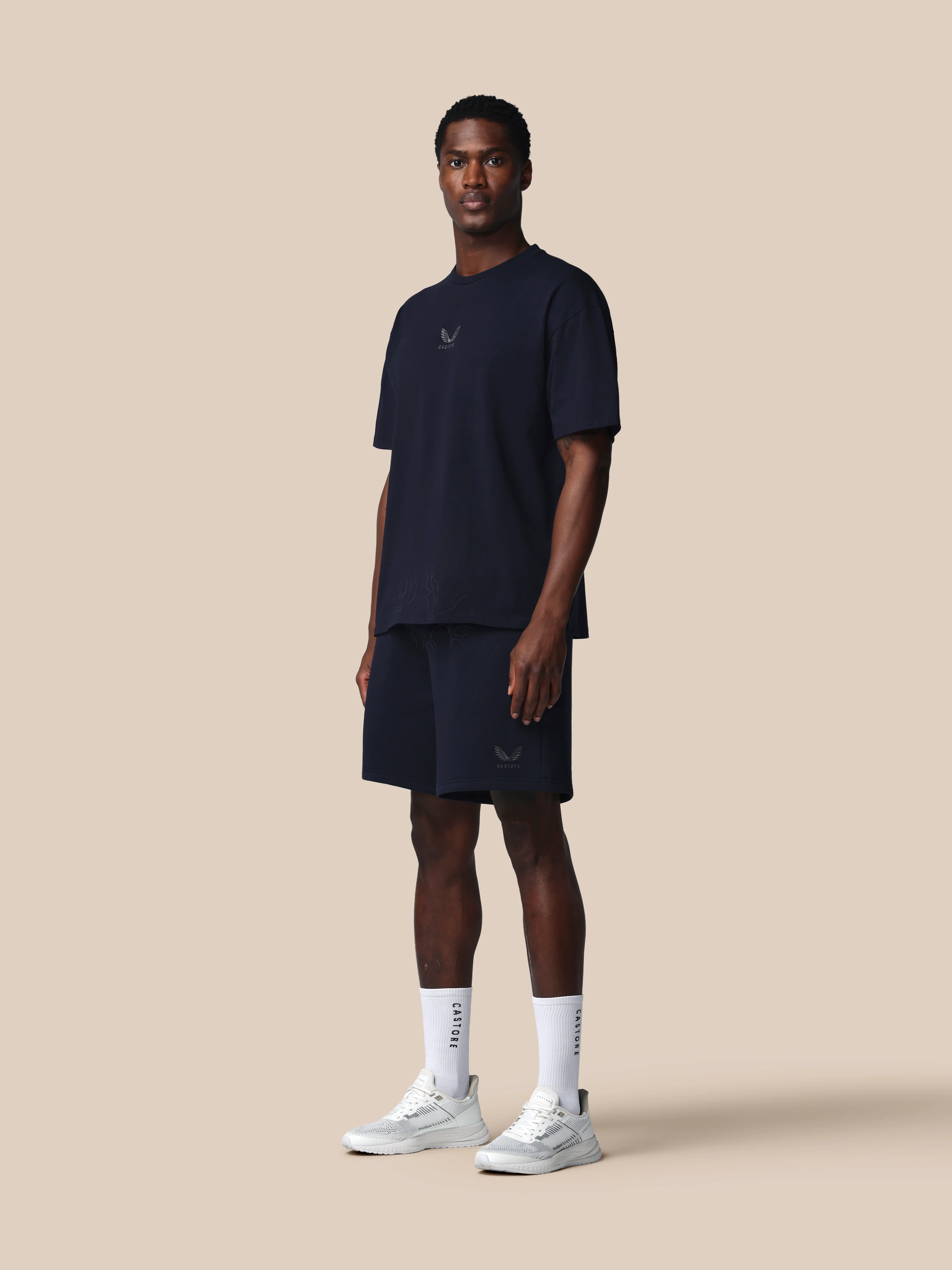 Men’s Adapt Cotton Short Sleeve Loose Fit T-Shirt - Navy - Image 3