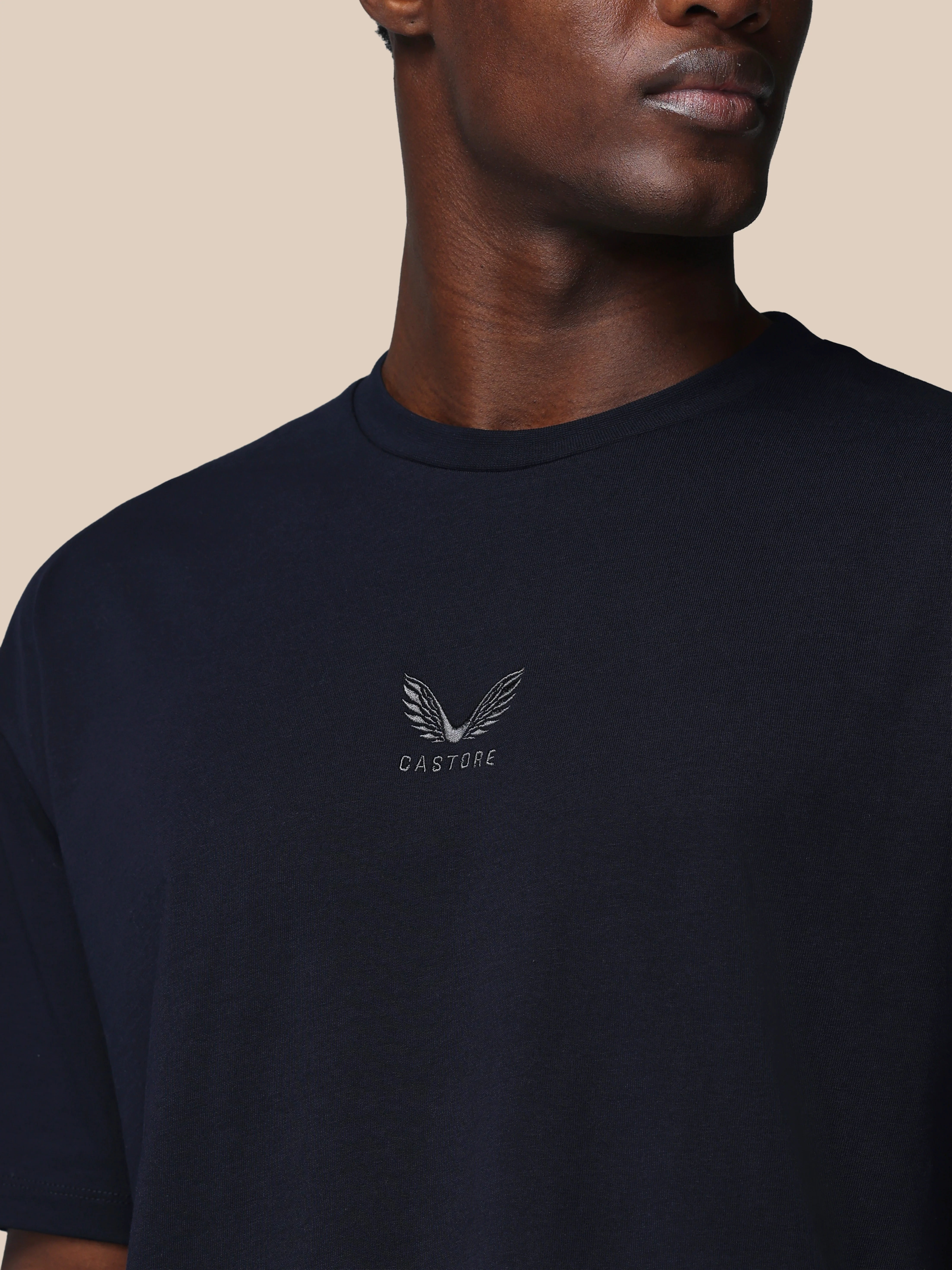 Men’s Adapt Cotton Short Sleeve Loose Fit T-Shirt - Navy - Image 6