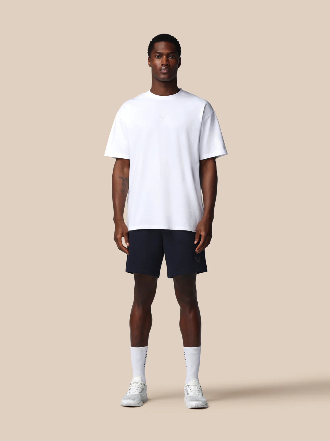 Men’s Adapt Cotton Short Sleeve Loose Fit T-Shirt - White - Image 3