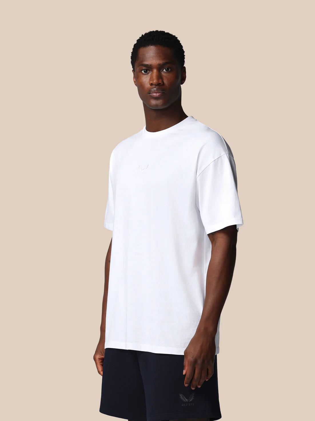 Men’s Adapt Cotton Short Sleeve Loose Fit T-Shirt - White - Image 5