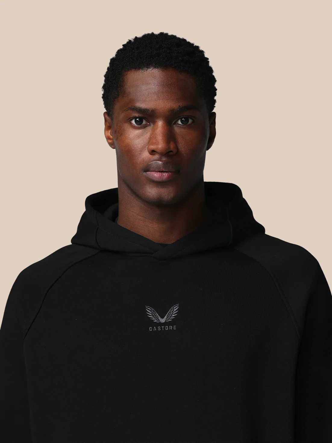 Men’s Adapt Long Sleeve Cotton Fleece Hoodie - Black - Image 4