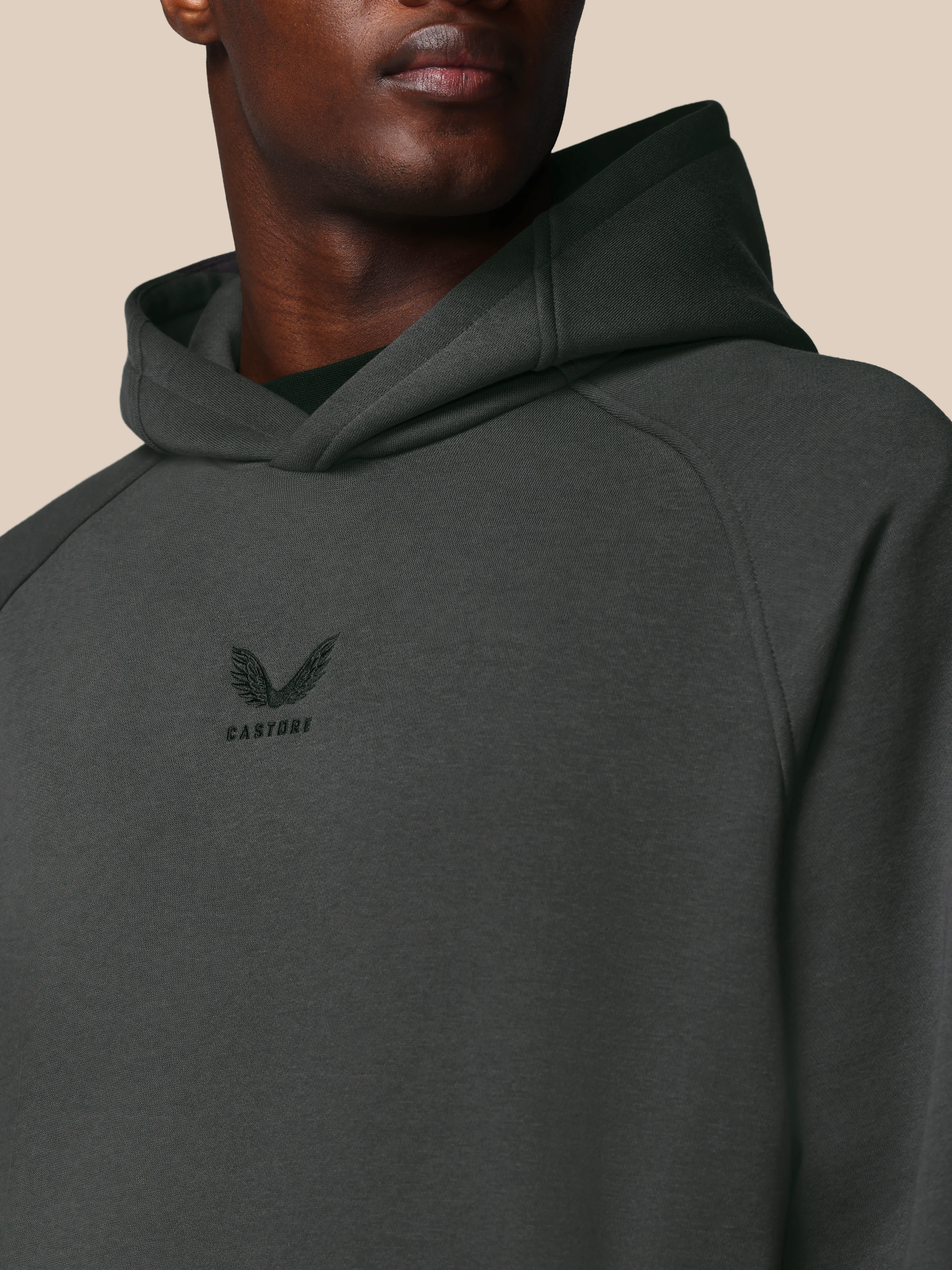 Men’s Adapt Long Sleeve Cotton Fleece Hoodie - Gunmetal - Image 6