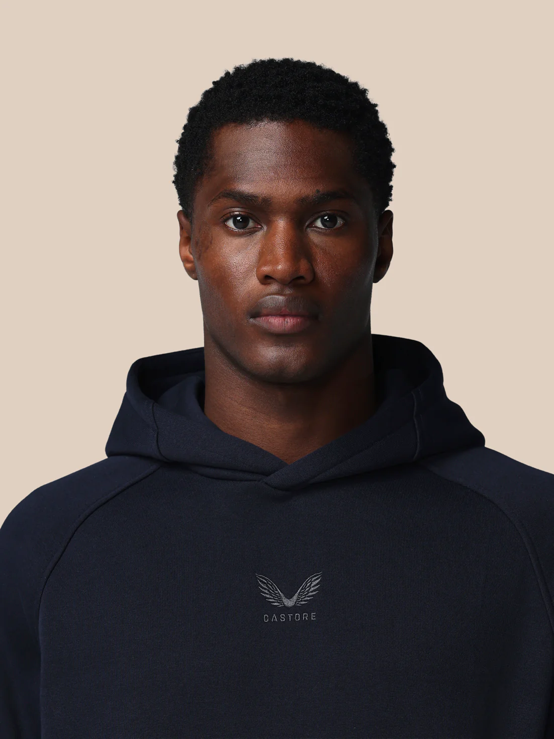 Men’s Adapt Long Sleeve Cotton Fleece Hoodie - Navy - Image 5