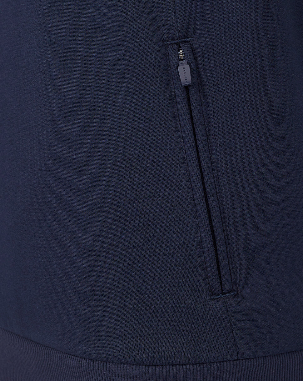 Men’s Adapt Long Sleeve Cotton Fleece Hoodie - Navy - Image 8