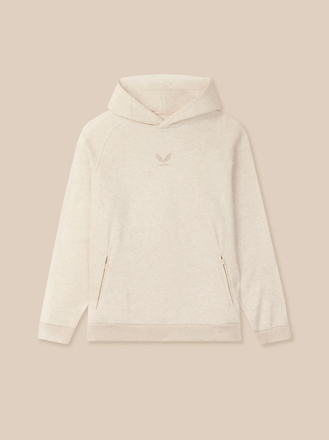 Men’s Adapt Long Sleeve Cotton Fleece Hoodie - Cream - Image 8