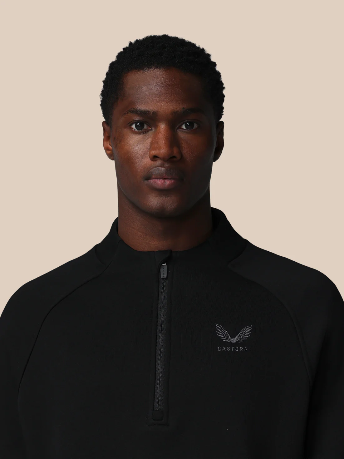 Men’s Adapt Cotton Fleece Quarter Zip Sweatshirt - Black - Image 4