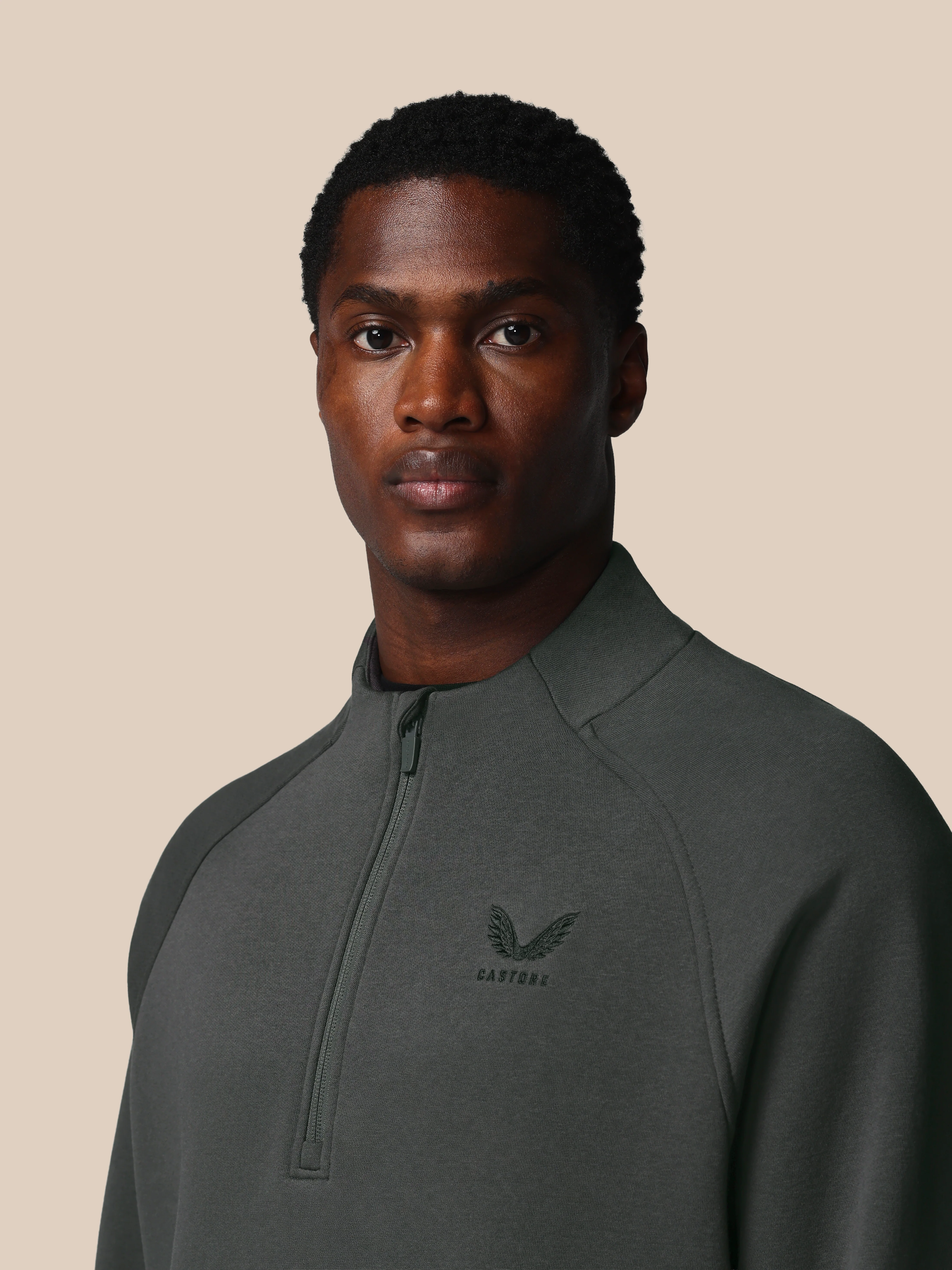 Men’s Adapt  Cotton Fleece Quarter Zip Sweatshirt - Gunmetal - Image 5