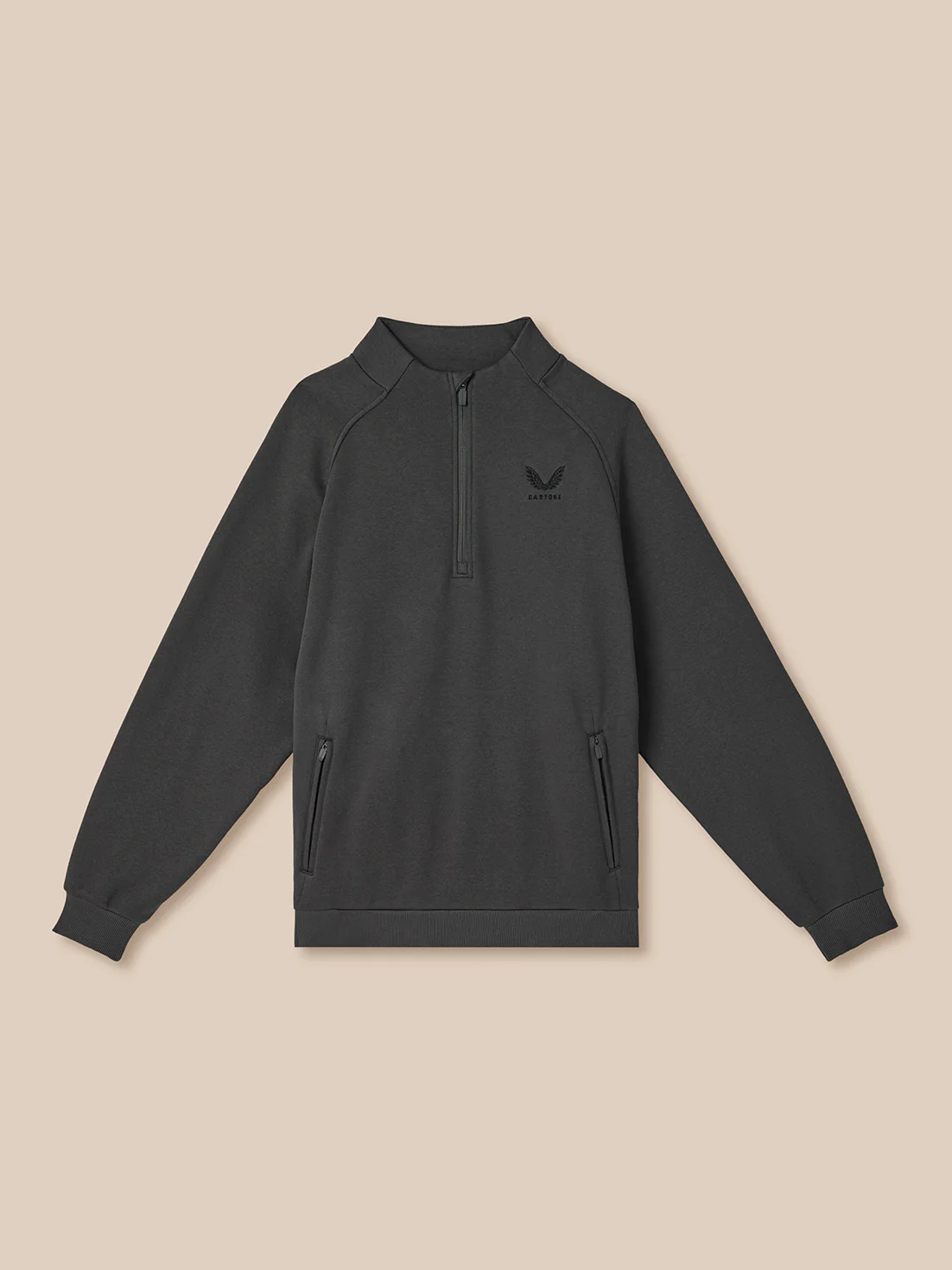 Men’s Adapt  Cotton Fleece Quarter Zip Sweatshirt - Gunmetal - Image 9