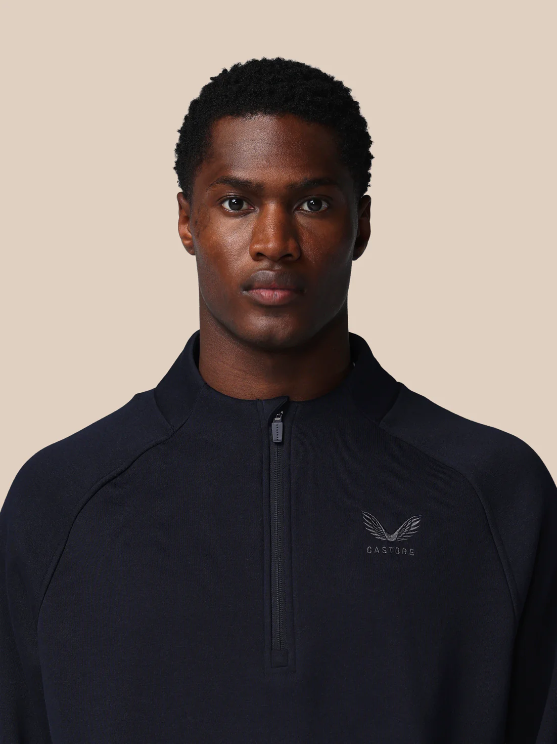 Men’s Adapt Cotton Fleece Quarter Zip Sweatshirt - Navy - Image 4